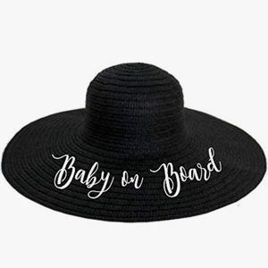 BABY ON BOARD STRAW SUN HAT!
